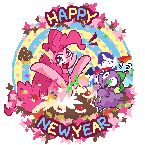 500x500 Happy New Year Banner Clip Art