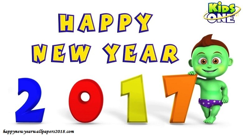 780x438 Happy New Year 2018 Cartoon Wallpapers For Kids
