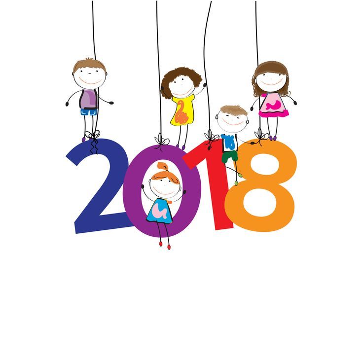 736x736 Cartoon New Year 2018 Wishes Image