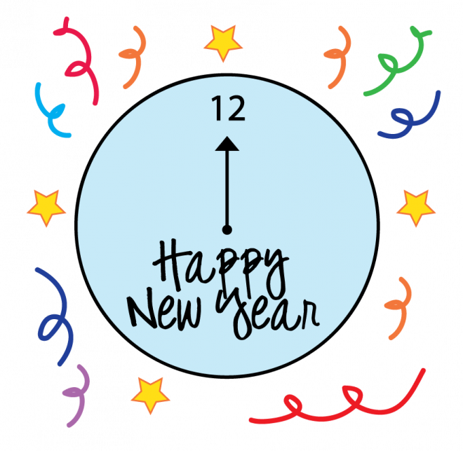 Happy New Year Coloring Page | Free download on ClipArtMag