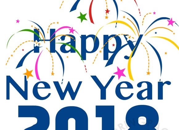 581x425 Happy New Year 2018 Clipart Colorful Fireworks Happy New Year 2018