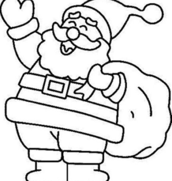 580x610 Christmas Coloring Pictures Santa Merry Christmas Amp Happy New