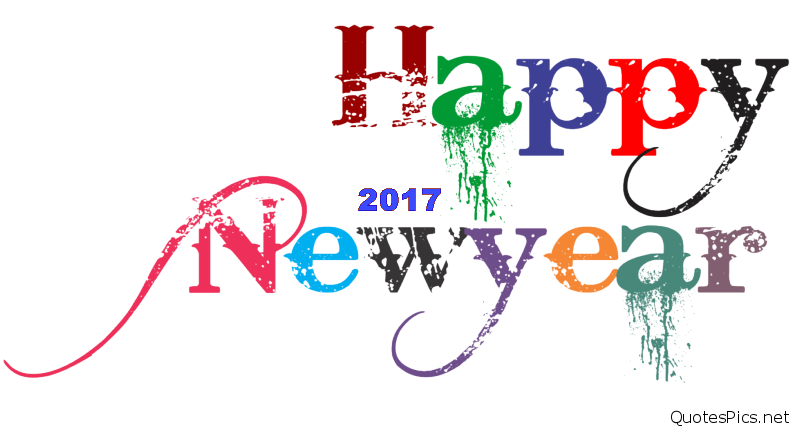 800x430 Cute Happy New Year Png, Cartoon, Sayings 2017