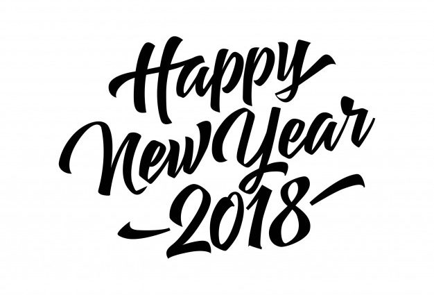 626x425 Happy New Year 2018 Fonthappy New Year 2018 Lettering Vector Free