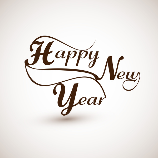 600x600 Beautiful Calligraphic Text Design For Happy New Year Illustration