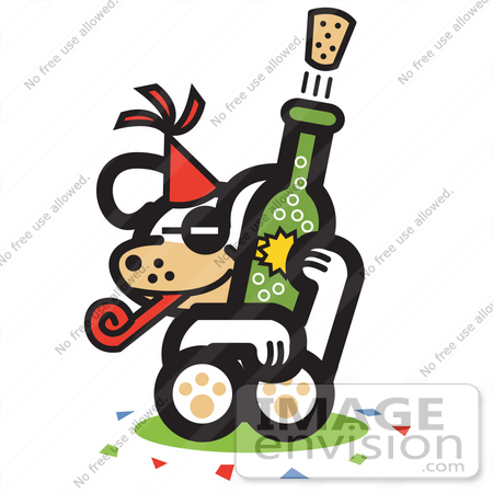450x450 New Year Clipart Wine Party