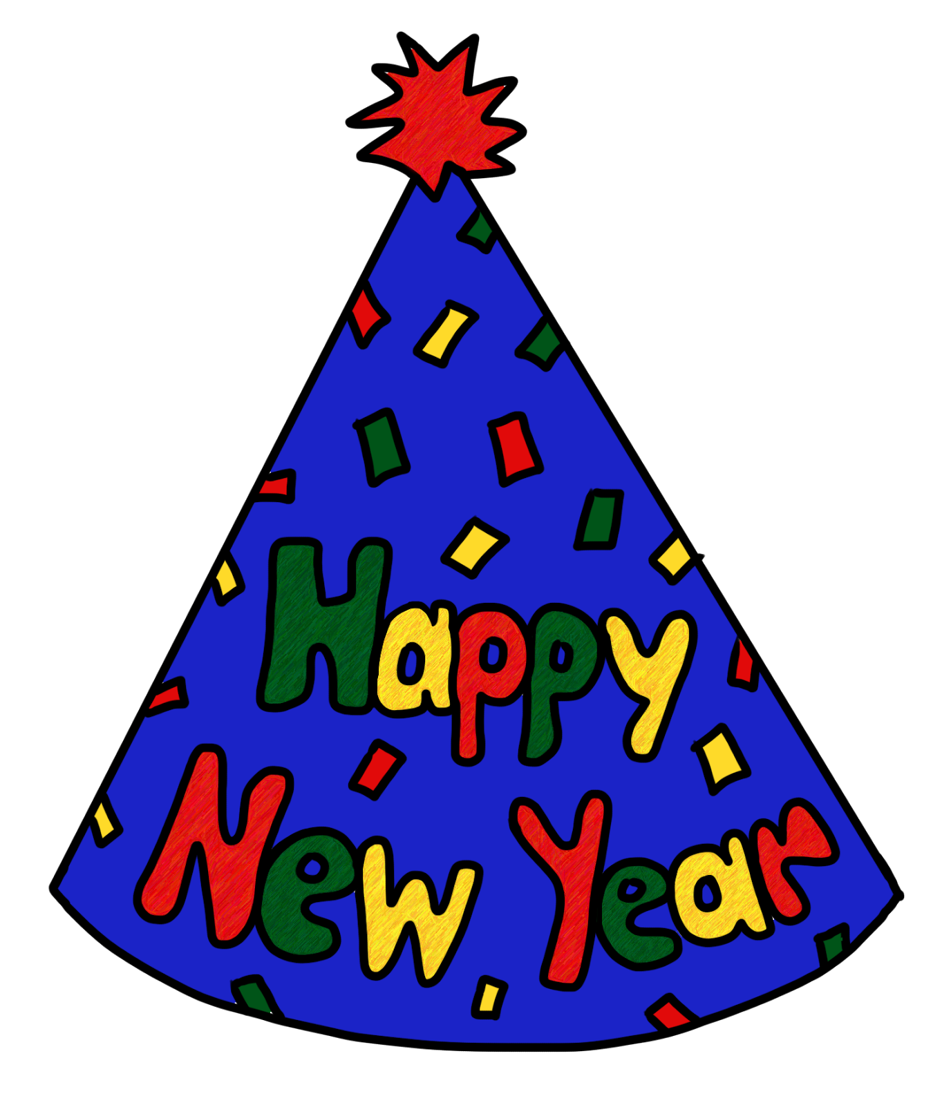 1376x1600 Clip Art By Carrie Teaching First Happy New Year Party Hat Freebie