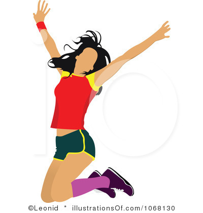 400x420 Happy Man Jumping Clipart