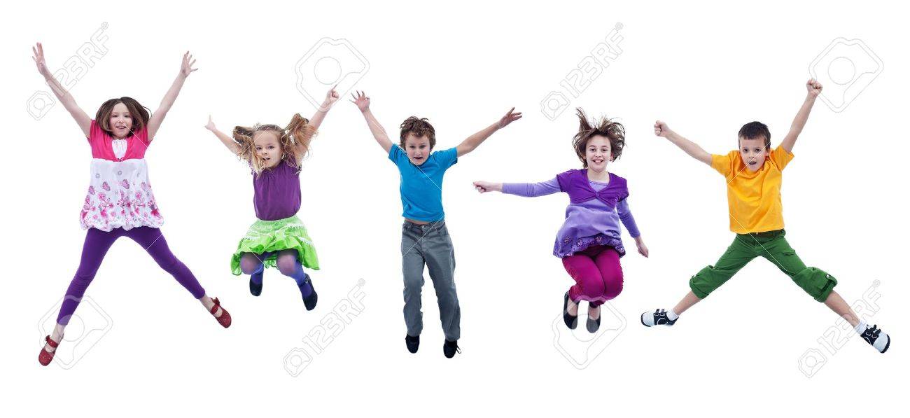 1300x597 Happy Joyful Kids Jumping High With Real Life Facial Expressions