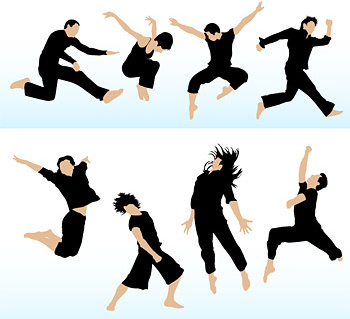 350x319 Happy People Jumping Free Vector Download (10,046 Free Vector)