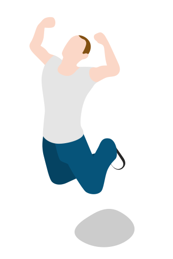 341x512 Man,person,jumping,happy,joy Icon Free Of City Basic