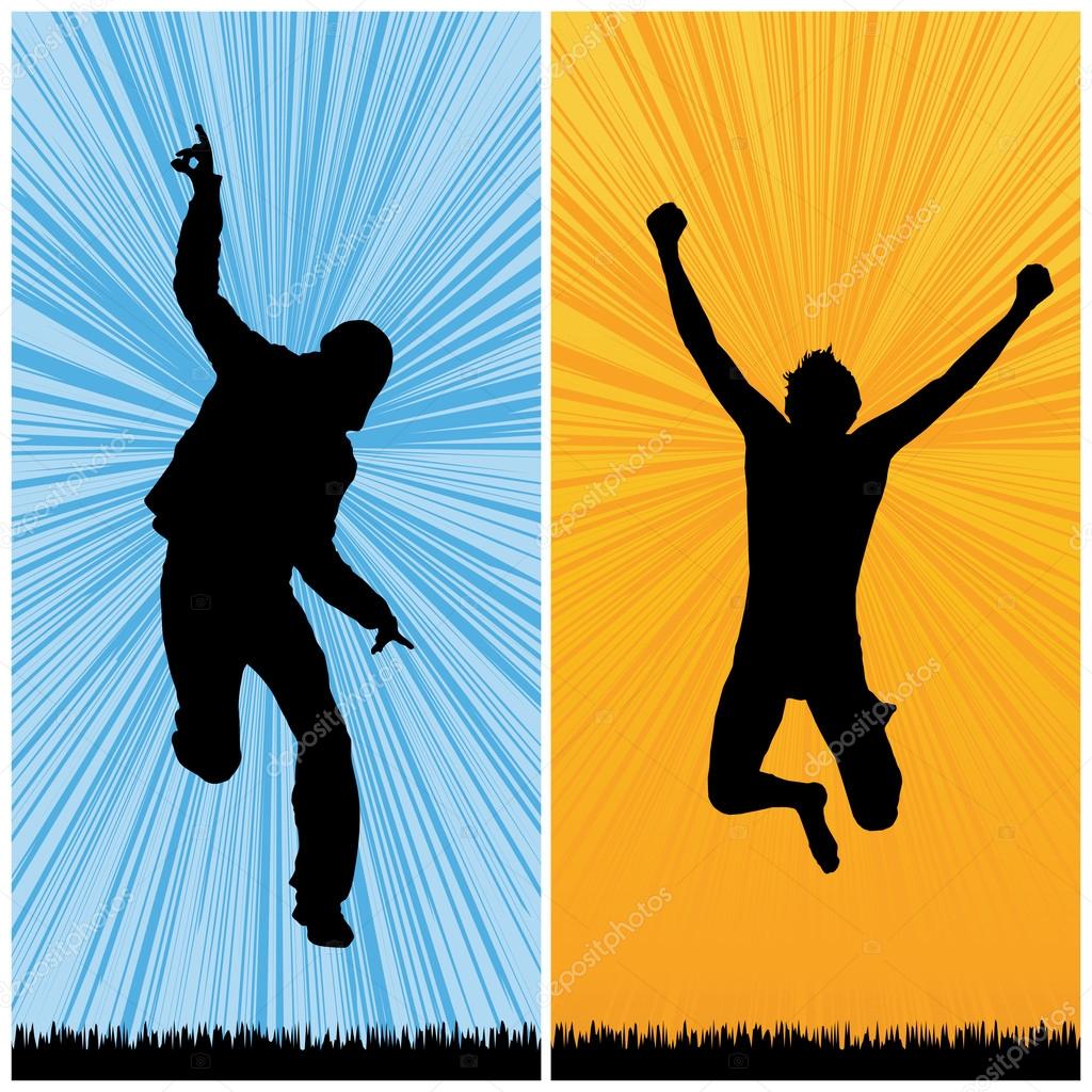 1024x1024 Happy Man Jumping Stock Vector Nubephoto