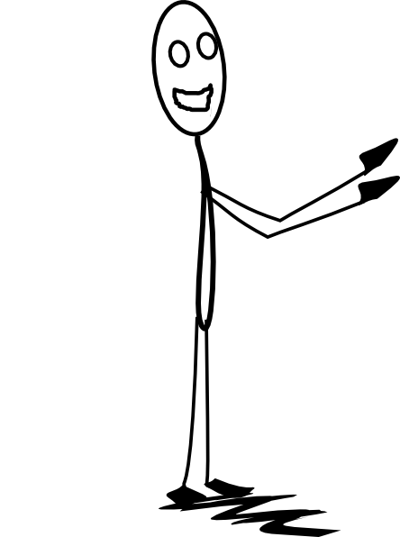 444x596 Smiley Stick Man Clip Art