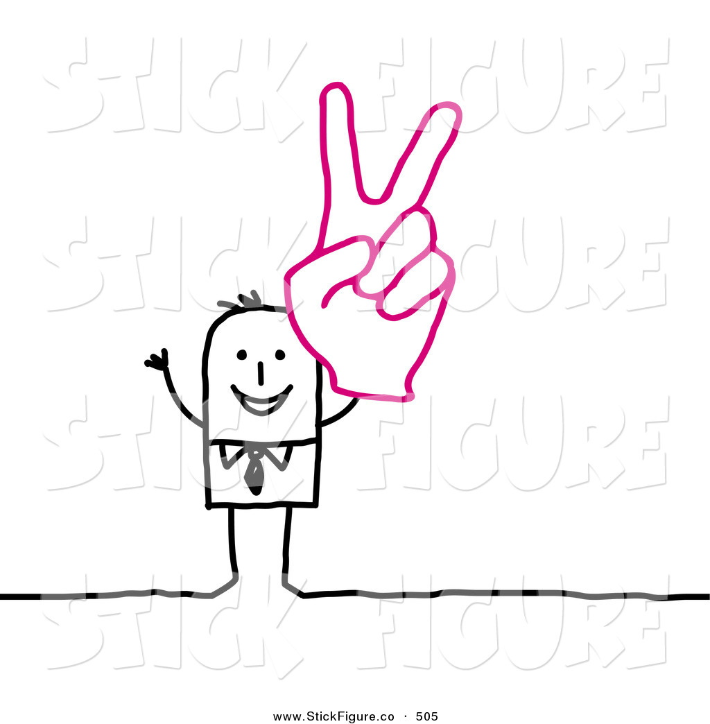 1024x1044 Clip Art Of A Happy Stick Figure People Character Wearing A Giant