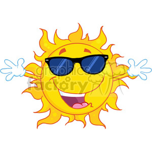 300x300 Royalty Free Royalty Free Rf Clipart Illustration Happy Sun