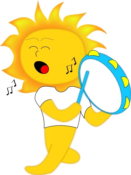 450x600 Sun Playing Drum Clip Art Free Vector In Open Office Drawing Svg