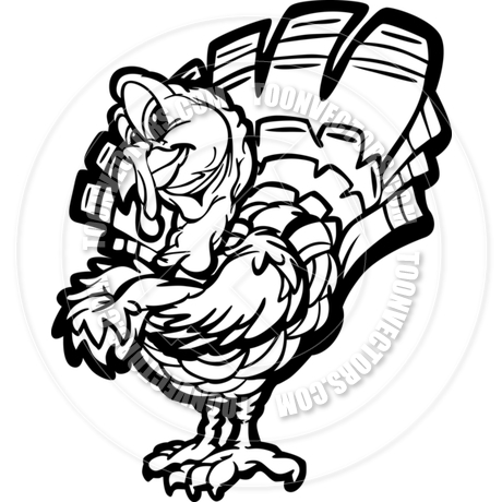 460x460 Happy Thanksgiving Holiday Turkey Cartoon Vector Illustration By