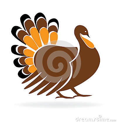 400x421 Happy Thanksgiving Turkey Symbol Holiday Template Icon Logo Vector