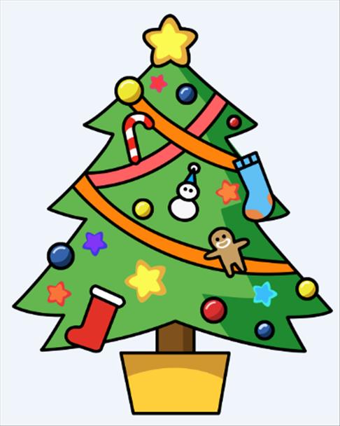 486x608 Merry Christmas Tree Clip Art