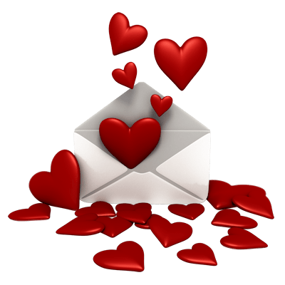 400x400 Happy Valentine's Hearts Falling Transparent Png