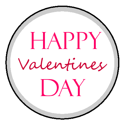 398x398 Happy Valentines Day Printable Round Labels