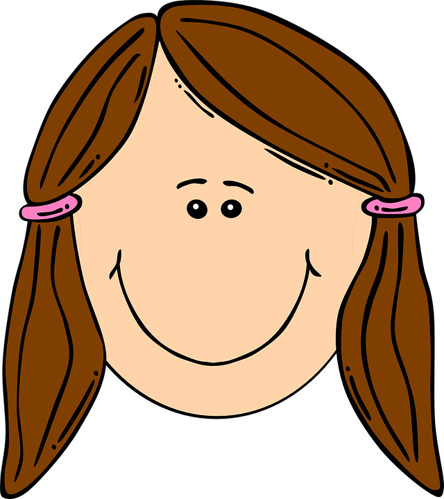 640x720 Ponytail Clipart Happy Sad