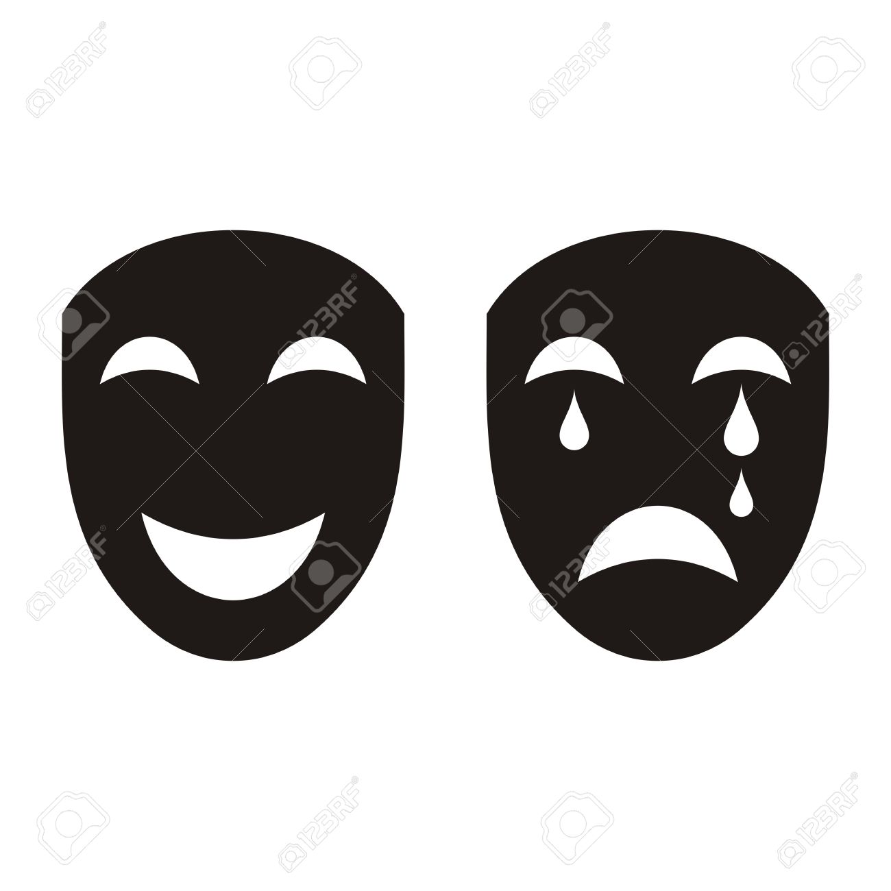 1300x1300 Theatre Clipart Happy Sad