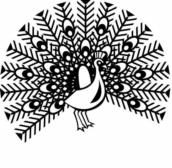 673x657 Hard Peacock Coloring Pages Clipart Panda