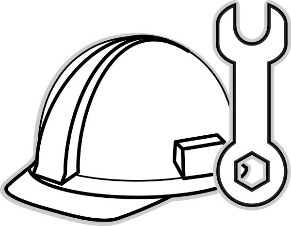 600x466 Free Construction Clipart Black And White Image