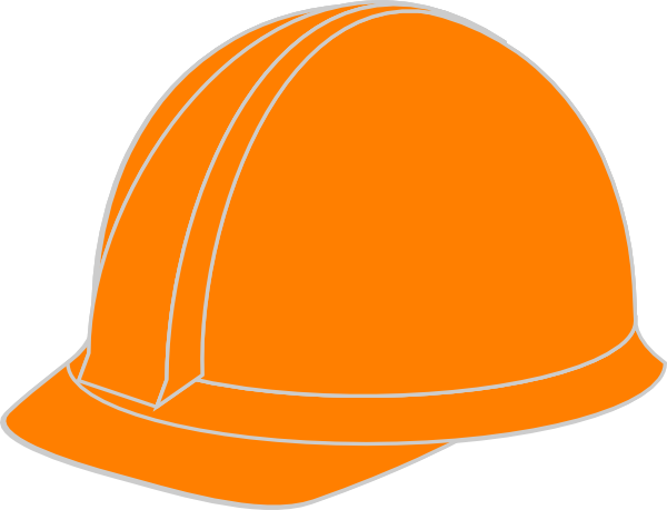 600x459 Orange Hard Hat Clip Art