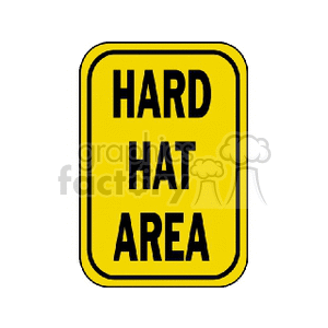 300x300 Royalty Free Hard Hat Area Sign 166747 Vector Clip Art Image