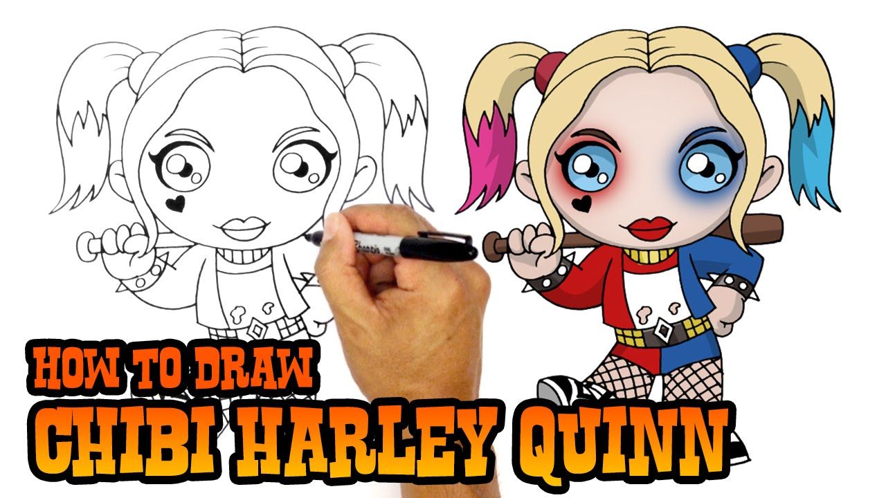 1280x720 How To Draw Harley Quinn (Chibi) Art Tutorial