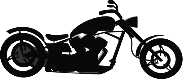 600x258 Harley Silhouettes Cliparts