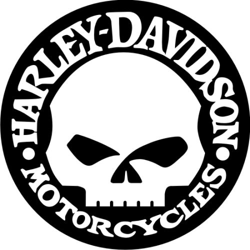500x500 Harley Motorcycle Silhouette