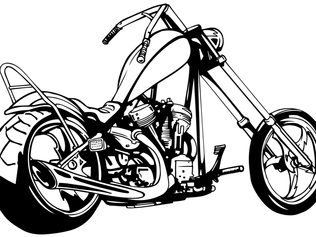 1024x768 Cool And Opulent Harley Davidson Clipart Silhouette Clipartfest