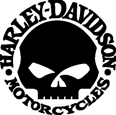 374x372 Harley Davidson Skull Logo Sticker