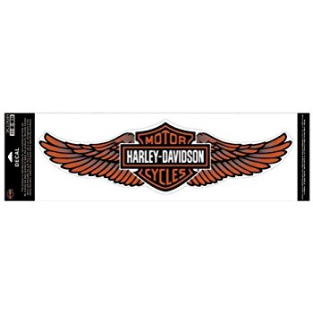 350x350 Harley Davidson White Western Font Windshield Decal