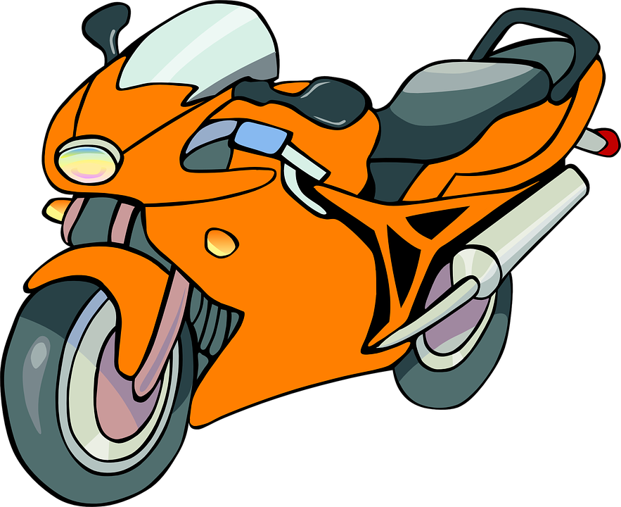 883x720 Orange Clipart Motorcycle