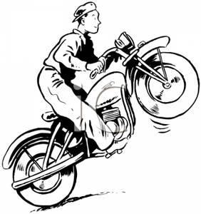 282x300 Man Riding Motorcycle Clipart