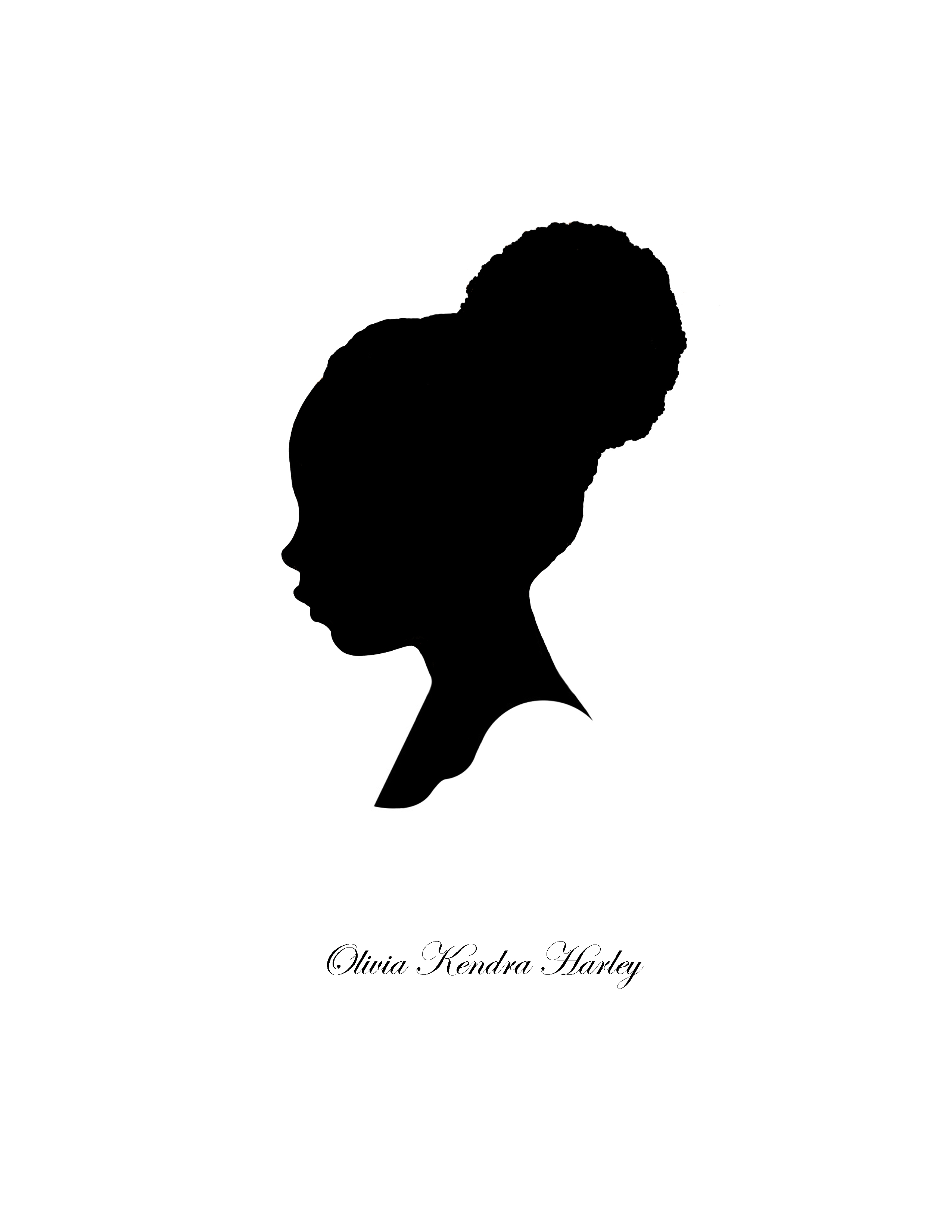 2550x3300 Black Woman Silhouette
