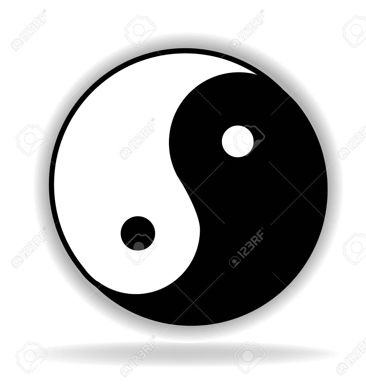 1235x1300 Yin Yang Symbol Of Harmony And Life Black And White Icon Royalty