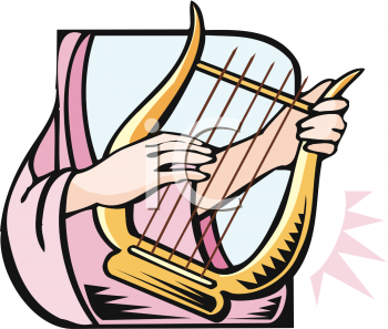 350x297 Harp Clipart Cartoon