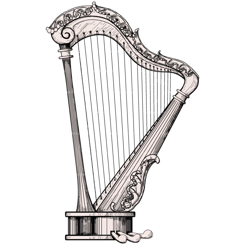 800x800 Harp Clipart Free Download Clip Art
