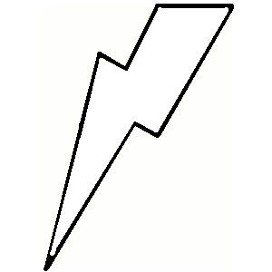 300x300 Lightning Bolt Outline Clip Art