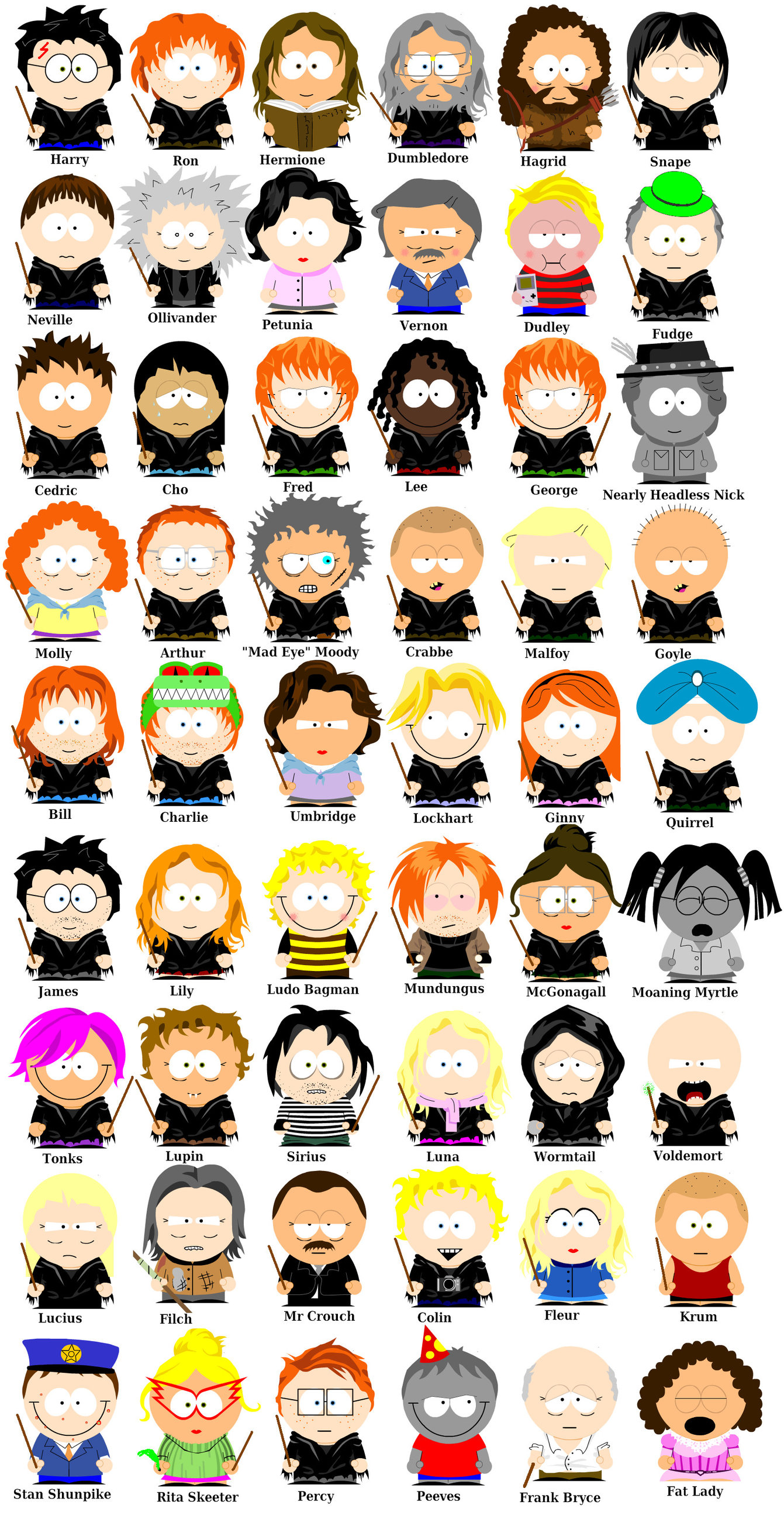 1341x2609 Harry Potter South Park By Moosecake