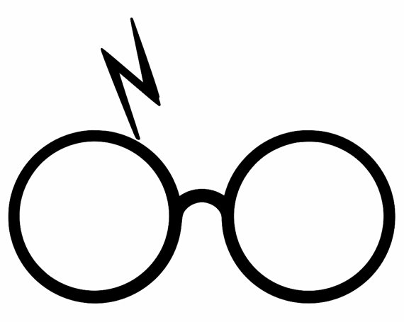 570x455 Harry Potter Decal Glasses With Lightning Bolt Scar