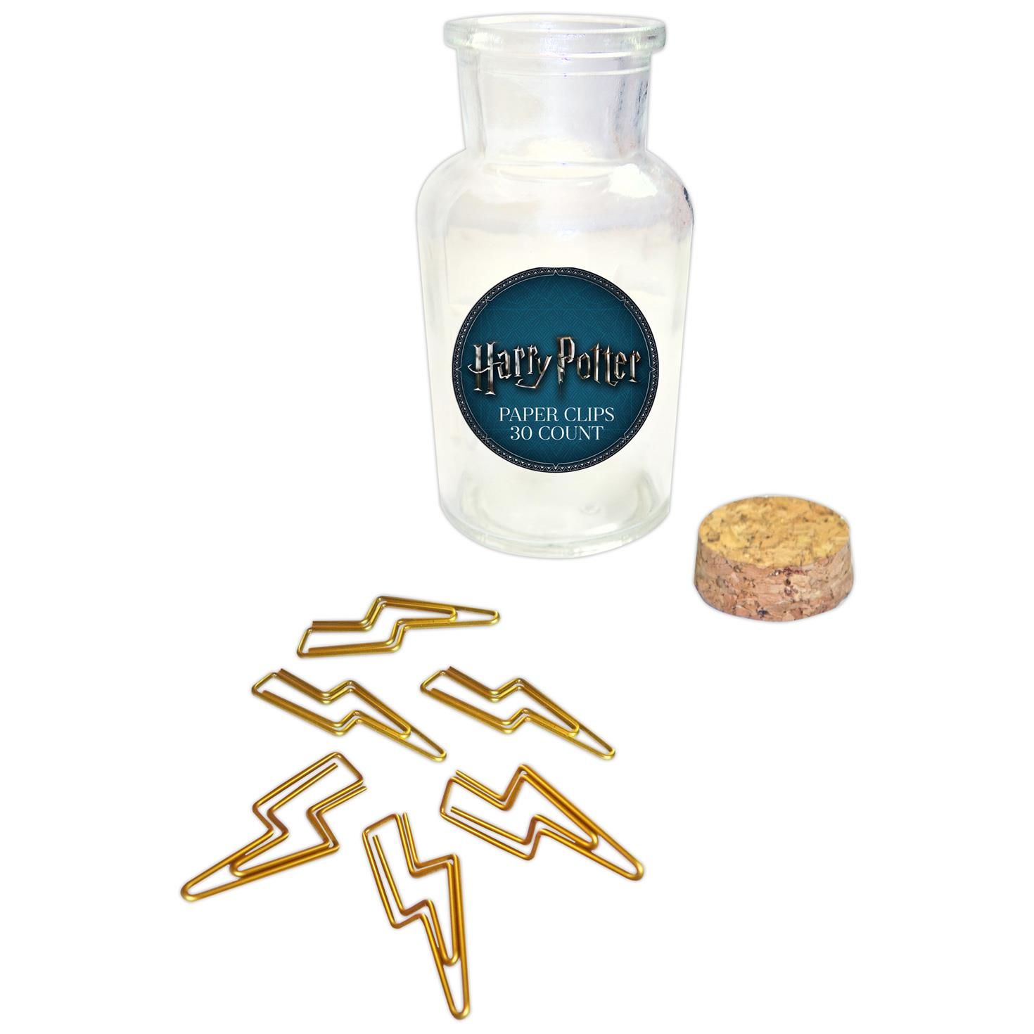 1470x1470 Harry Potter Lightning Bolt Paper Clips In Glass Jar