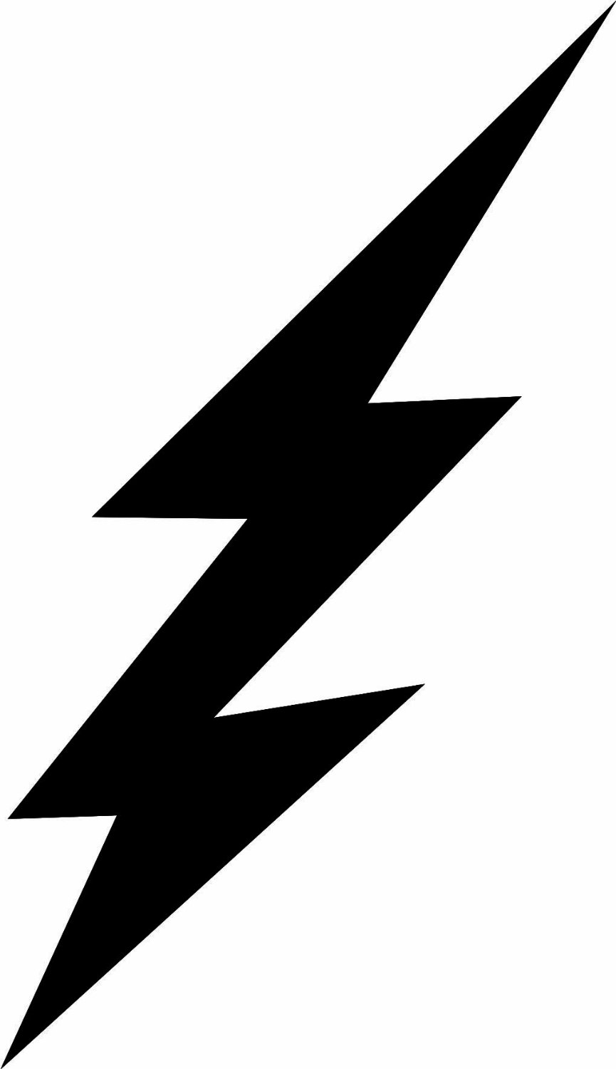 Printable Lightning Bolt Stencil
