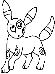 186x250 Umbreon Line Art By Harry Potter Addict