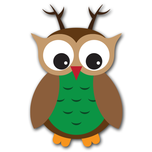500x500 Christmas Owl Clipart